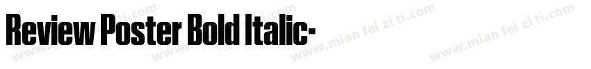 Review Poster Bold Italic字体转换
